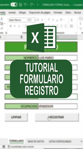 COMO CREAR UN FORMULARIO EN EXCEL #Excel #Exceltips #Excelpro #Exceltutorial #Reels #Reelsfb #Reelsviral #Reelsviralfb | Ayuda Excel