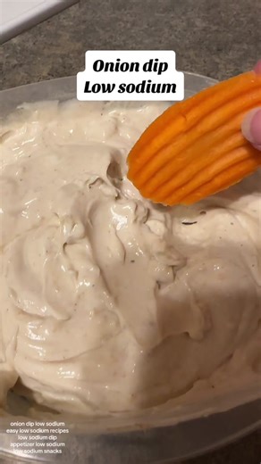 onion dip low sodium easy low sodium recipes low sodium dip appetizer low sodium low sodium snacks #oniondiplowsodium #easylowsodiumrecipes #lowsodiumdip #appetizerlowsodium #lowsodiumsnacks You can add as much or as little of the seasonings as you like to this dip. The only sodium is in the sour cream. Recipe credit 500 15-minute low sodium recipes