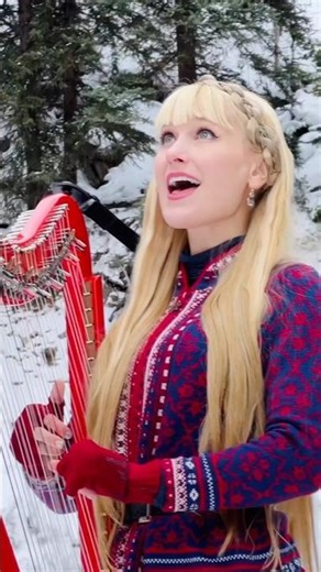 🌟Silent Night, Holy Night🌟 #harptwins #silentnight #christmas #winterwonderland #harp