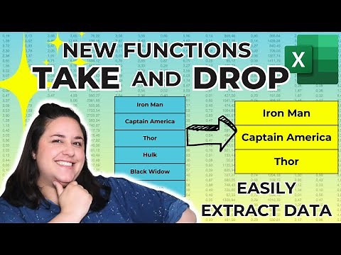 Extract Data with Dynamic Functions TAKE and DROP | Excel 365