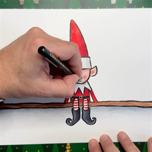The first of my four #Christmas #DrawWithRob episodes drops tomorrow (Saturday) at 10am, and in it I'll be showing you how to draw a very mischievous Elf-on-the-Shelf. So grab your pencils and a mince pie or two, and settle in for a month of merry creativity... 🎄 | Rob Biddulph