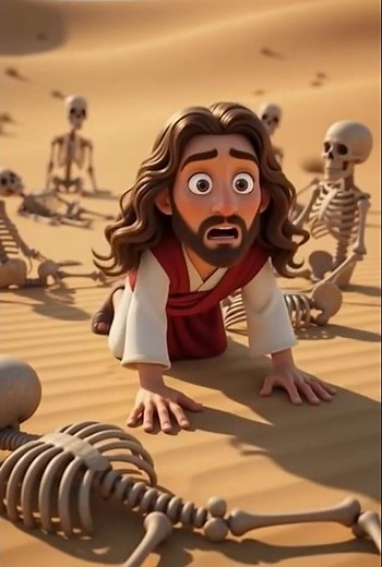 ✝️ Jesus Resurrects the Dead in Desert Miraculous Biblical Story Animation 🙏 #Jesus #Miracle