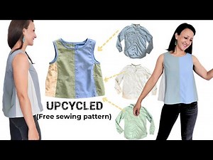 FREE Tank Top Pattern HACK | Upcycle + Colorblock Side Panel Tutorial