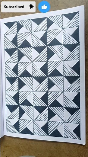 Relaxing Line Art Drawing ✨ | Easy Abstract Geometric Pattern Design