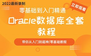 B站最全合集-Oracle数据库从入门到超神，超详细教程(70个视频) | 小白零基础必备教程（数据库/函数/编程/开发）B0209
