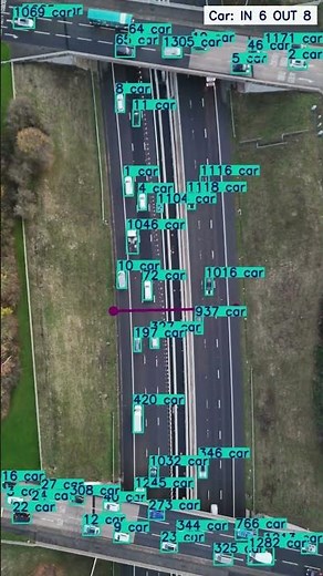 AI Car Detection & Traffic Counting with YOLO | Smart Road Monitoring #Shorts #shorts