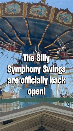 The Silly Symphony Swings are back open #disney #disneyland #dca #disneymagic #disneyparks
