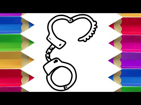How to Draw HANDCUFFS Step by Step Easy Guide Tutorial | Draw Sketch Doodle - HANDCUFFS | Drawing
