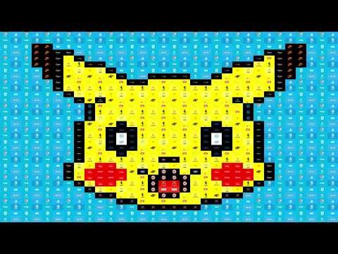 Logos Meet Pixel Art: Creating PIKACHU (Pokémon) | 1,024 Animated Logos