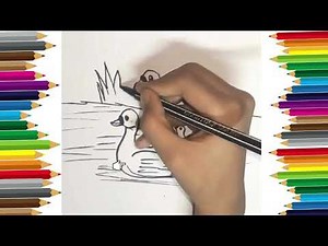 "How to Draw Duck and Duckling 🦆🐥 | Easy Drawing for Kids"
