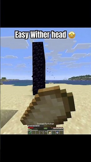 Easy wither head trick #minecraft #gaming