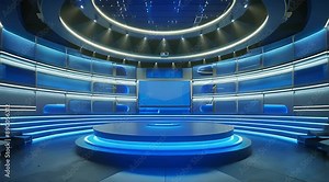 breaking news virtual tv studio set television background