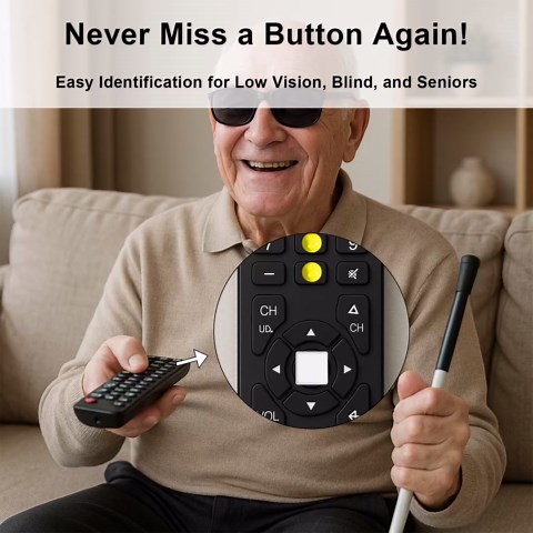 Tactile Bump Dots for Visually Impaired – High Contrast Marker Dots and Mixed Shapes for Seniors, Blind, Low Vision Aid（190PCS,Red/Yellow/Blue/White)