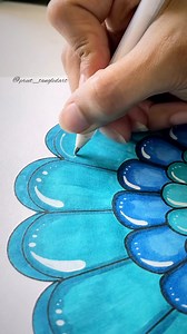 Blue colour mandala with highlights ✨🌟 #art #mandala #mandalaart #mandalaart #artcollector | Preet.tangledart