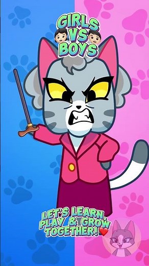 Girls🧒🏻 VS Boys👦🏻 Let’s Learn, Play & Grow Together!❤️ #animation #kids #friends