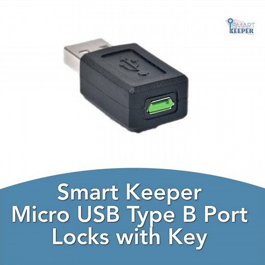 Micro USB Type B Port Blockers / Locks with Key - Physical Security for Unused / Open USB Ports