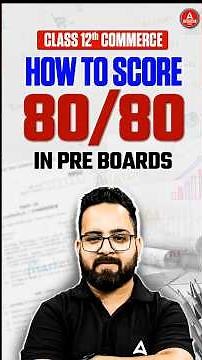 Class 12 Pre Board Strategy 2026 | Score 80/80 🔥 #commerceclass12