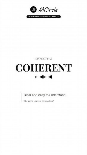 Learn English: What is Coherent? | Vocabulary Shorts