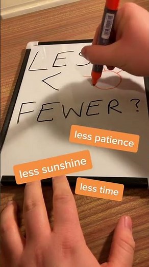 Less or Fewer 🔎 What Is The Difference? #Shorts #SPAG