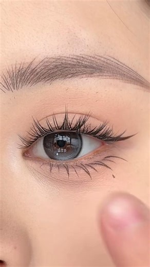 How to draw most realistic looking under eyelashes #shorts #eyelashes #tutorial #easy #makeup #cute
