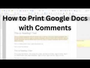 How to Print Google Docs with Comments