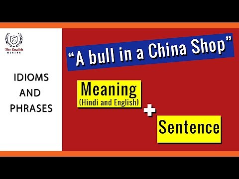 A bull in a china shop | Idioms and Phrases | Meaning and Sentence