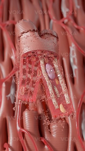 Cardiac myocyte 3D animation: the heart’s powerhouses 📌 Learn more about the human body with VOKA 3D Anatomy & Pathology! #cardiacmyocytes #heartmusclecells #humanheart #cardiology #heartanatomy #3Danatomy #3Danimation #3Dvisualization #3Dmedicalvisualization #3Dmedicalanimation #3danatomy #medstudents #medicaleducation #anatomy #pathology #3danatomy #digitallearning #humanbody | VOKA 3D Anatomy & Pathology