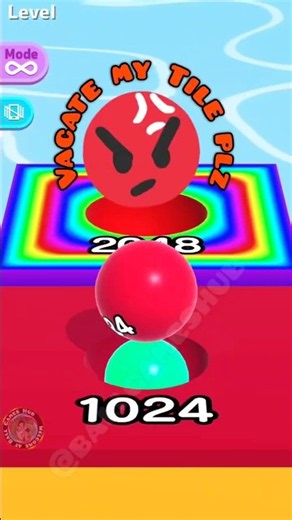 32A Lime Ball Lost the 1024 Red Tile! 😱🍋 Ball Run 2048 #ballgameshub #shorts