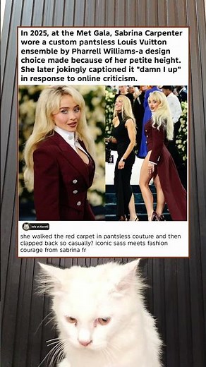 Sabrina Carpenter Went Pantsless at the Met Gala… Then Clapped Back 🔥