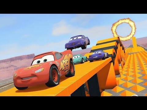 2 Hour Pixar Cars VS Various Obstacles | BeamNG.drive