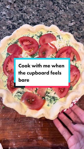 #CapCut Cook dinner with me on one of those nights where nothing looks goods and the cupboard feels bare. I dig deep in the freezer for some supplies and TBH, this turned out great! #dinnerideas #nothingtoeat #whatsfordinner #gardentomatoes #quicherecipe #imhungry