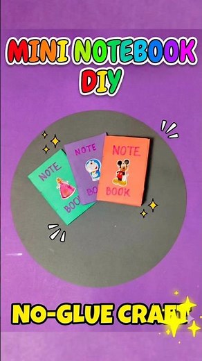 No-Glue Mini Notebook! 😱📘 Easy Paper Craft #shorts #viralshorts #trendingshorts
