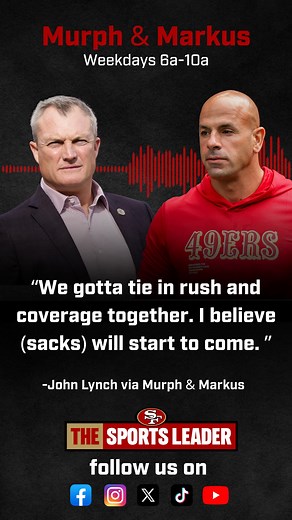 John Lynch was initially "bothered" with the lack of pressure in Arizona, but he believes the Niners D line is close to putting quarterbacks on the ground consistently. (via Murph & Markus) | KNBR