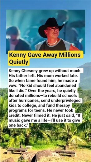 Kenny Chesney Never Bragged About Giving Away Millions—The Reason Will Melt Your Heart