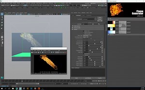 Flame Generator Maya FX Tool Python Arif Akca