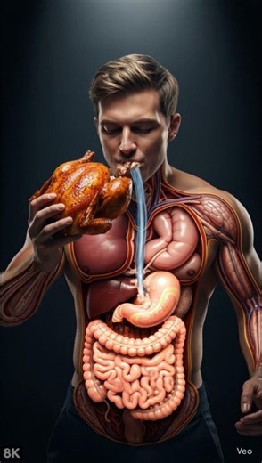 "Khana body ke andar kaise jata hai? 🤯Dekho mouth se stomach tak ka real safar 🔥