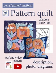 Flower Meadow Wall Quilt Pattern: Hand Sewn Textile Art (PDF Pattern 20x20 In.) - Etsy