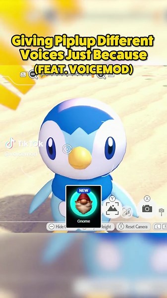 giving PIPLUP different voices with a voice changer 🐧 pokemon voice changer #pokemon #piplup #voicechanger #gamingsetup