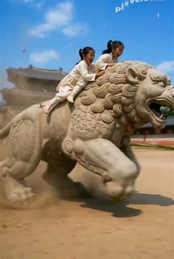 경복궁 옛모습, 근정전, 해태
