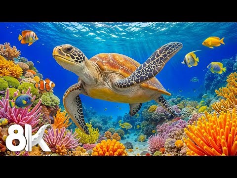 Deep Sea Wonders 8K – Majestic Sea Animals & Marine Life with Relaxing Sleep Music