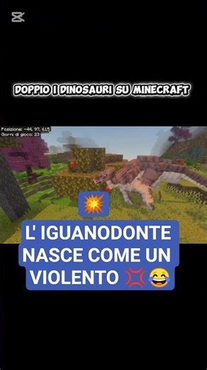 L' IGUANODONTE NASCE COME UN VIOLENTO 💢😂 SU MINECRAFT.#doppiaggio #minecraftshorts #minecraftmemes