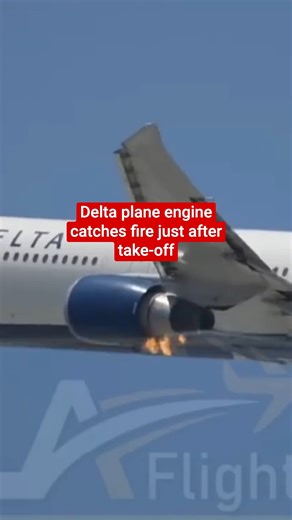 68K views · 385 reactions | A Delta Airlines plane caught fire shortly after takeoff at Los Angeles International Airport on Friday, 18 July. Footage from the LA Flights YouTube channel shows the Boeing 767-400 aircraft, which was heading to Atlanta, with flames visible on its left engine. An investigation into the fire is underway. | Independent US | Facebook