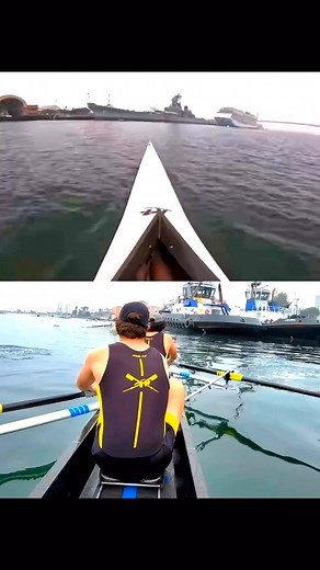 5.5K views · 85 reactions | POV: Rowing through battleships ⚓ The ultimate mix of focus, teamwork, and raw power — UCI men’s crew at the Battleship Regatta, Port of Los Angeles ‍♂️ This is what precision on the water looks like.  UC Irvine Rowing  follow Oar and Blade for more real rowing energy #oarandblade #rowinglife #ucirvinerowing #battleshipregatta #crewlife | Oar and Blade | Facebook