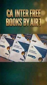 CA Inter Free Books by AIR 1 - Group 1 All Subjects | Notes & Question Bank #cainter #cafinal #icai
