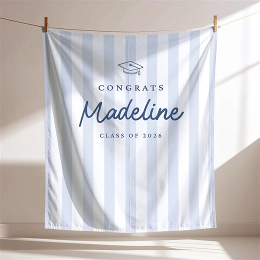 Custom Graduation Party Banner: Fabric Sign for Class of 2026 Party Decorations - Etsy