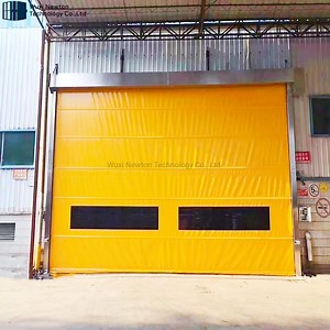 [Hot Item] High Quality Stable Automatic Industrial Infrared Sensor Workshop PVC Shutter Fold up High Speed Stacking Door