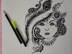 Krishna sketch || beautiful Krishna drawing || how to sketch Lord Krishna || easy Krishna sketch