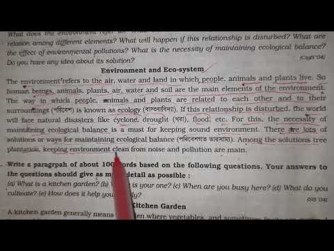 Environment and eco system paragraph