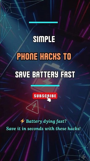 Phone Battery Hacks ⚡ | Save Battery Fast with Simple Mobile Tips