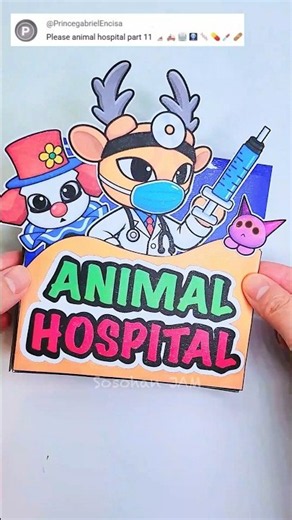 ROBLOX Animal Hospital Game Book Blindbag 11 로블록스 동물병원 변칙성 게임북 업데이트 #papercraft #asmr #roblox